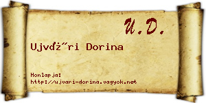 Ujvári Dorina névjegykártya