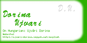 dorina ujvari business card